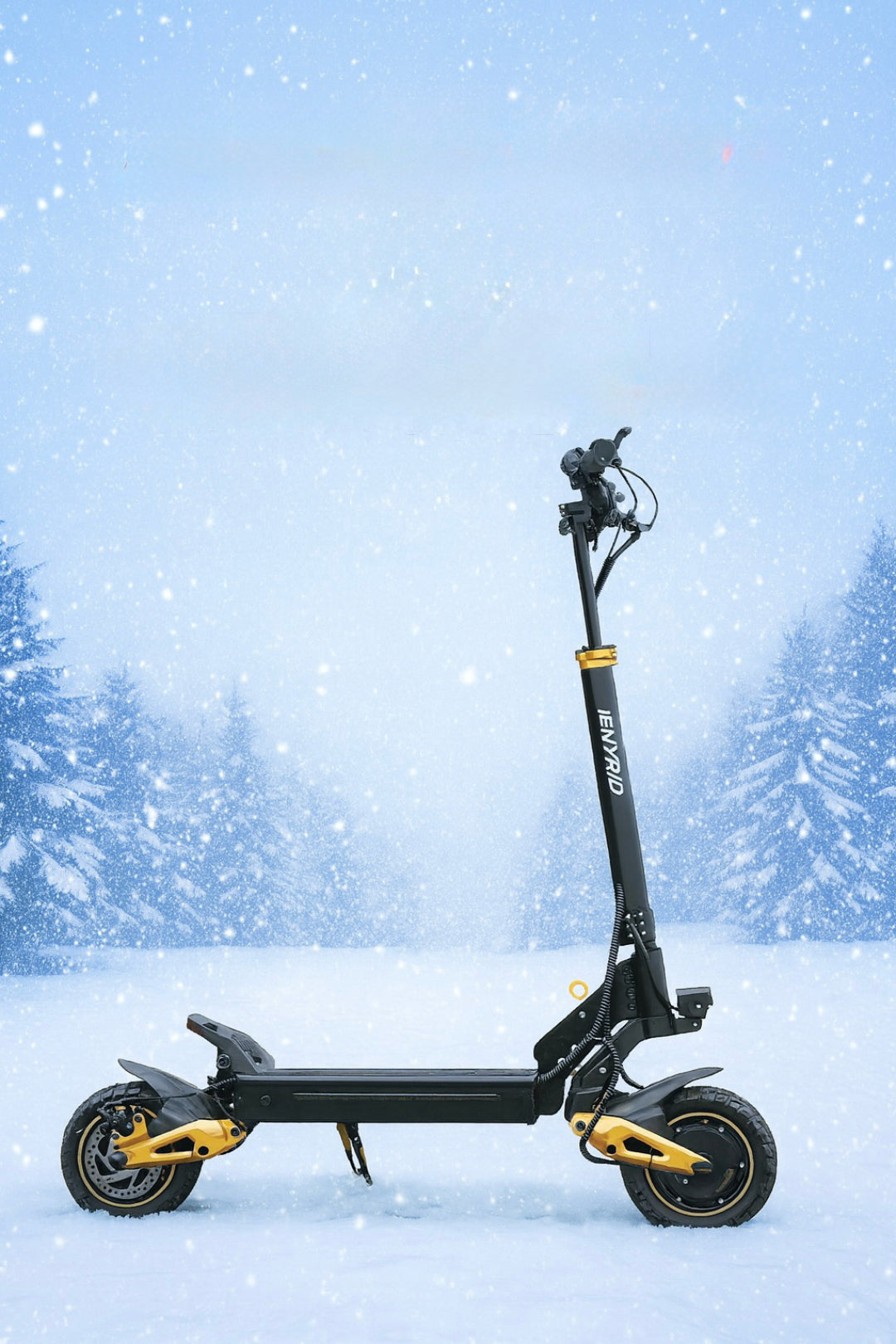 iENYRID ES1 in the snow background