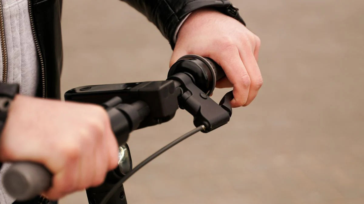 Electric Scooter Brake Lever Up Close