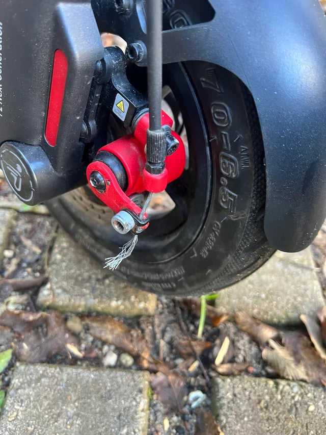 Damaged Electric Scooter Brake Line